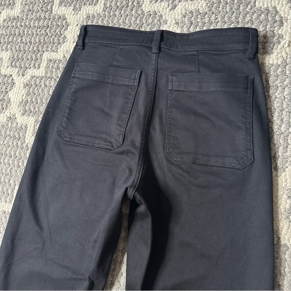 Everlane Black Utility Straight-Leg Crop Pants Size 6 Long / Tall - Picture 6 of 9